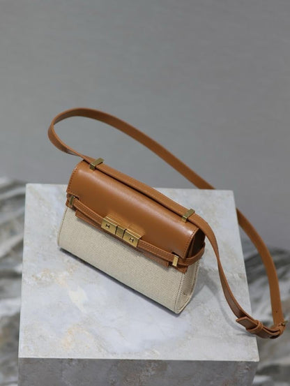 Modern Refined Leather Crossbody Bag