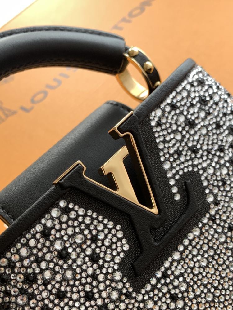 Crystal-Embellished Top Handle Bag