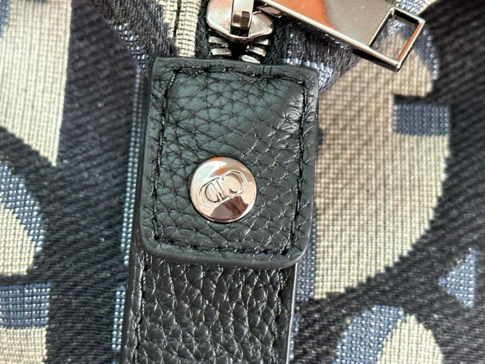 Modern Italian-Inspired Black Embroidered Shoulder Bag