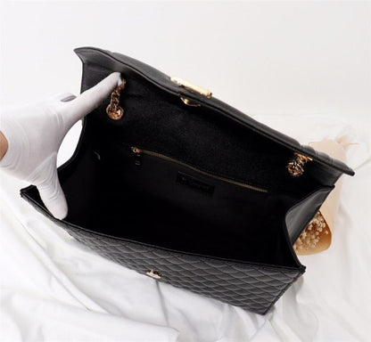 Elegant Refined Leather Top Handle Bag