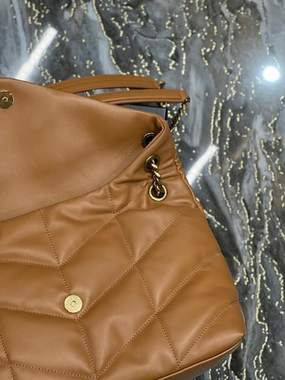 Modern Quilted Lambskin Top Handle Bag