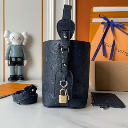 Modern Premium Monogram Leather Bucket Bag