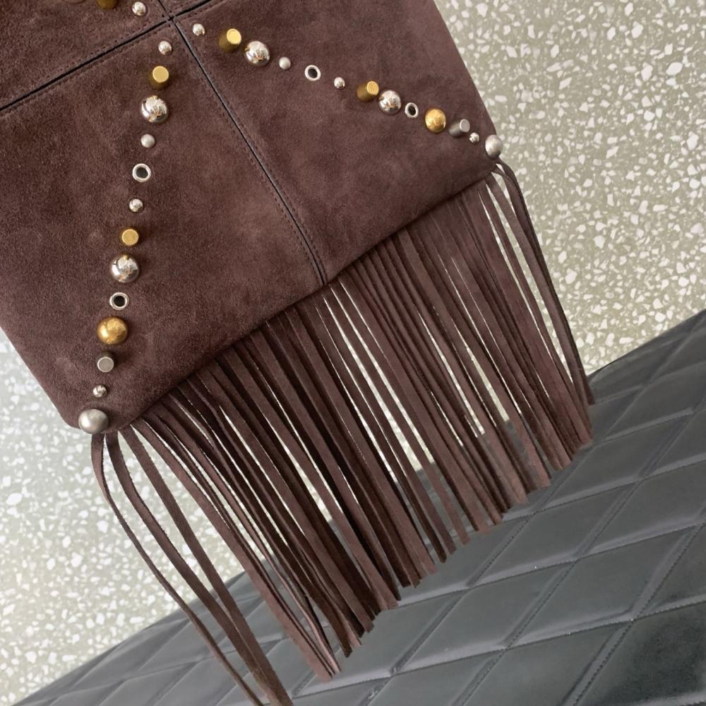 Gold Studded Top Handle Bag