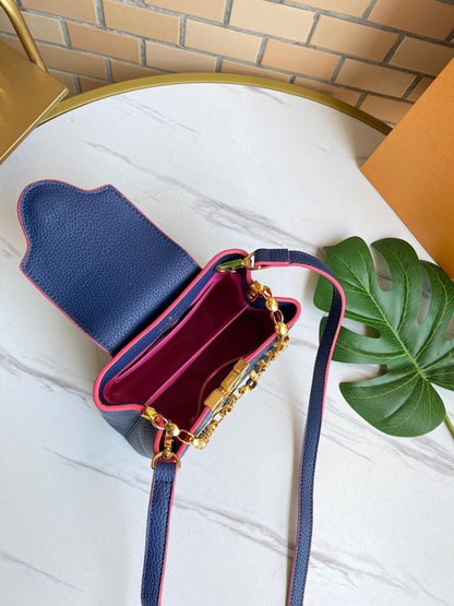 Capucines Leather Top Handle Bag