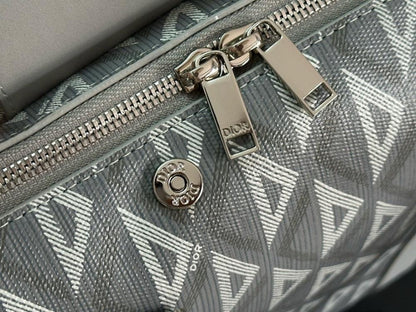 Modern Grey Quilted Leather Shoulder Bag