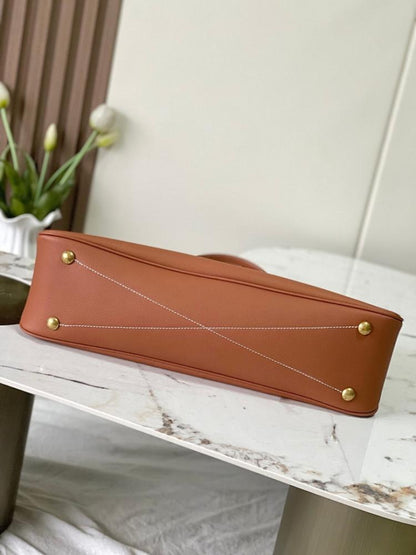 Alma Gold Denim Top Handle Bag