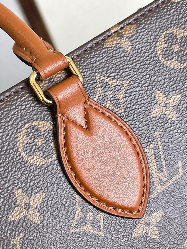 OnTheGo Monogram Leather Top Handle Bag