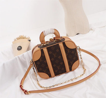 Elegant Monogram Leather Crossbody Bag – Special Edition