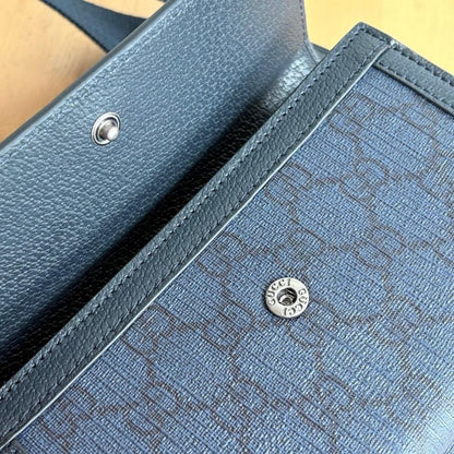 Ophidia Black Canvas Top Handle Bag
