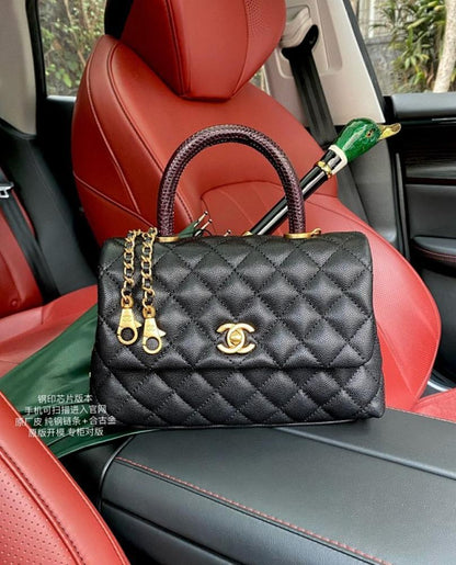 Leather Top Handle Bag