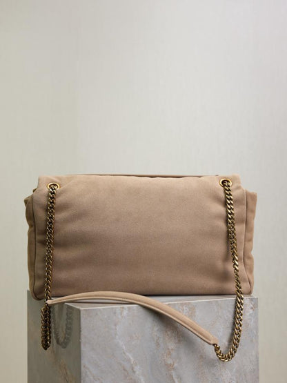 Suede Top Handle Bag