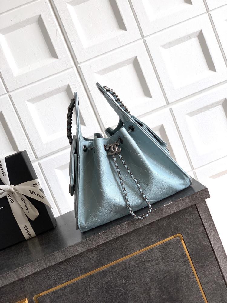 Gold Leather Bucket Bag