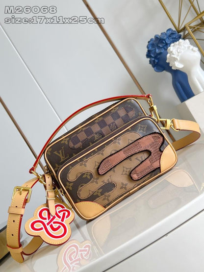 Monogram Leather Crossbody Bag