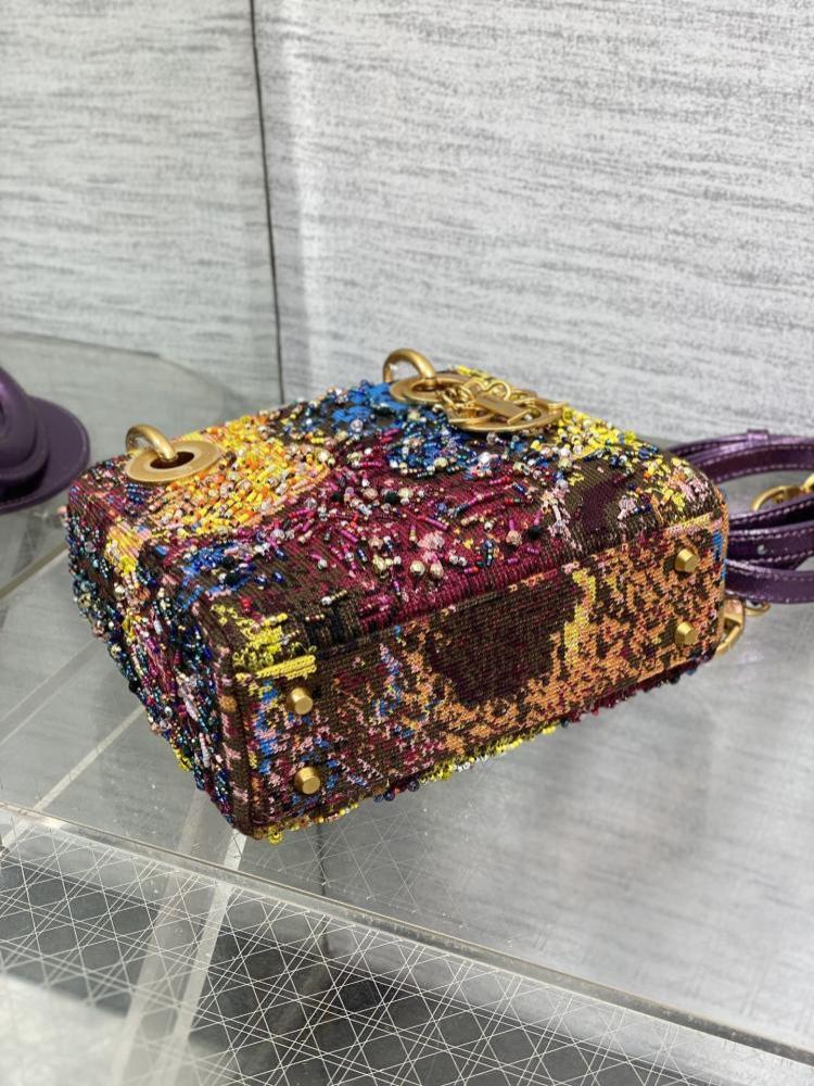 Embroidered Top Handle Bag