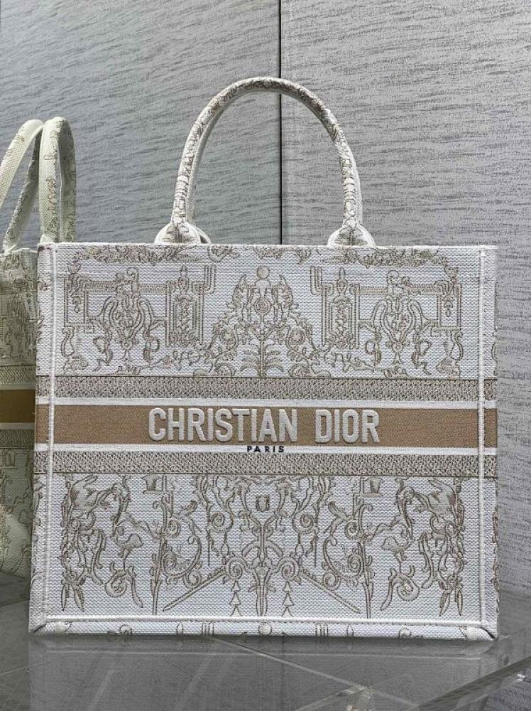 Gold Embroidered Tote Bag