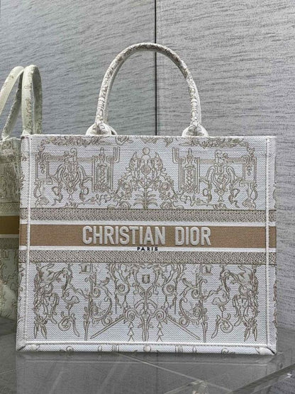 Gold Embroidered Tote Bag
