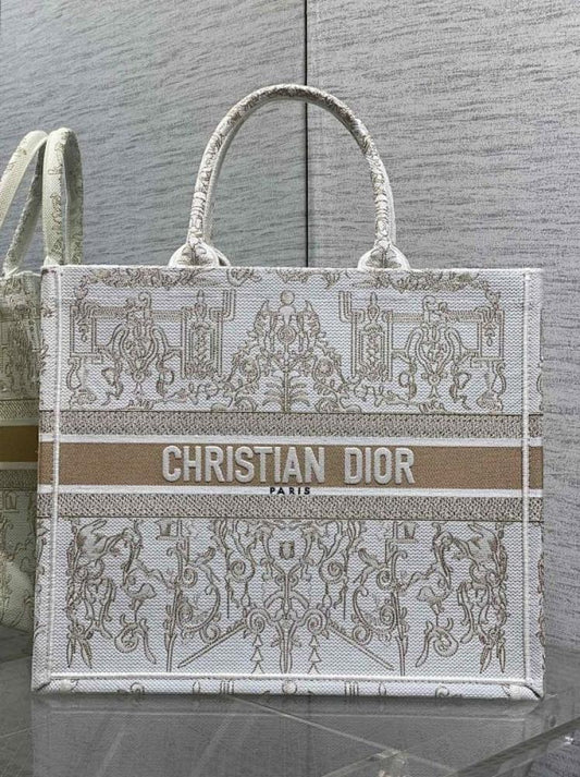 Gold Embroidered Tote Bag