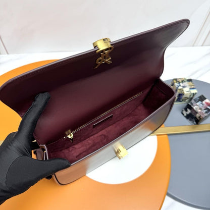 Gold Lambskin Shoulder Bag