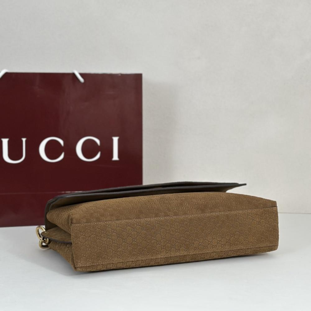 Suede Top Handle Bag