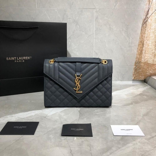 Classic Black Embroidered Leather Shoulder Bag – Special Edition