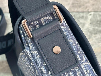 Luxury Blue Printed Calfskin Crossbody Bag – Limited Edition