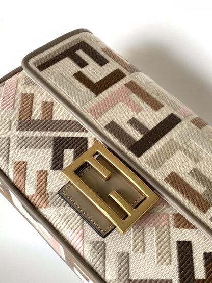 Embroidered Top Handle Bag