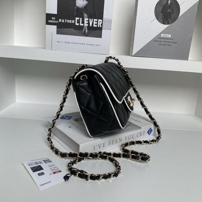 Gold Leather Top Handle Bag