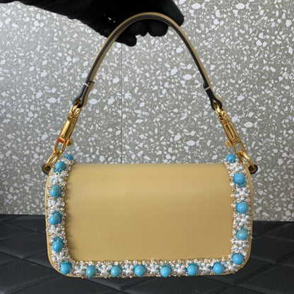 Luxury Crystal-Embellished Crossbody Bag