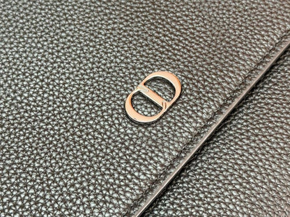 Modern Elegant Black Leather Shoulder Bag