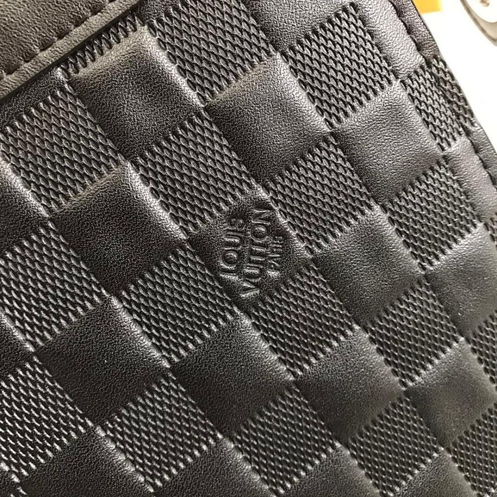 Luxury Refined Black Canvas Shoulder Bag