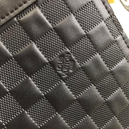Luxury Refined Black Canvas Shoulder Bag