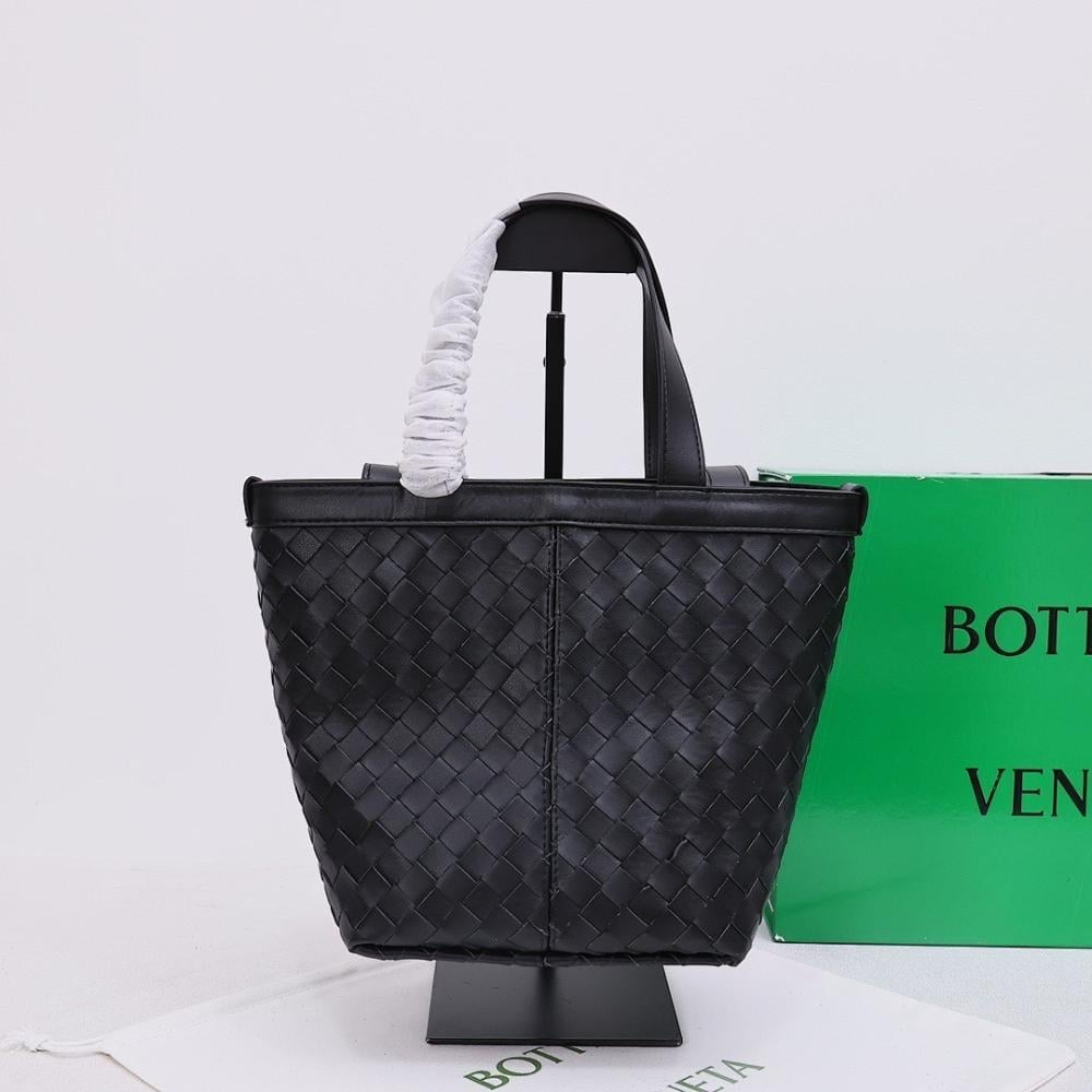 Luxury Refined Woven Leather Top Handle Bag