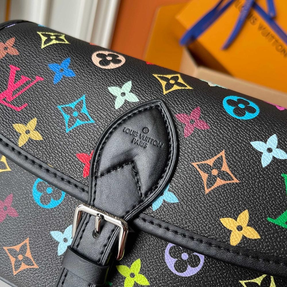 Diane Embroidered Leather Shoulder Bag