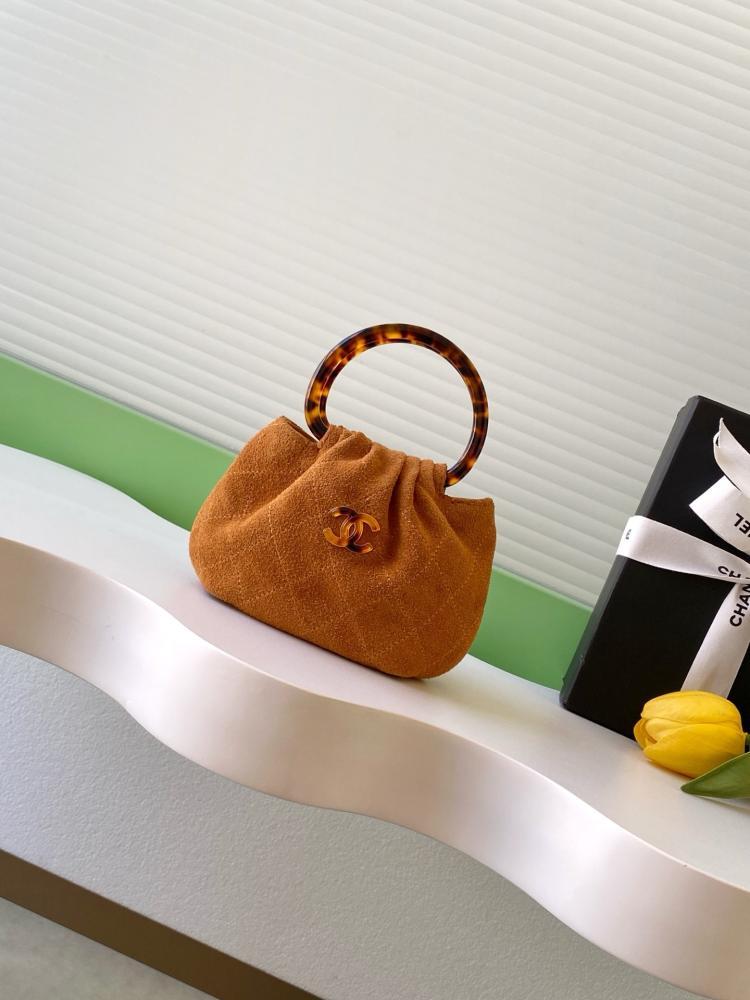 Suede Top Handle Bag