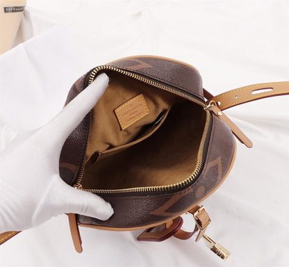 Stylish Refined Monogram Leather Shoulder Bag
