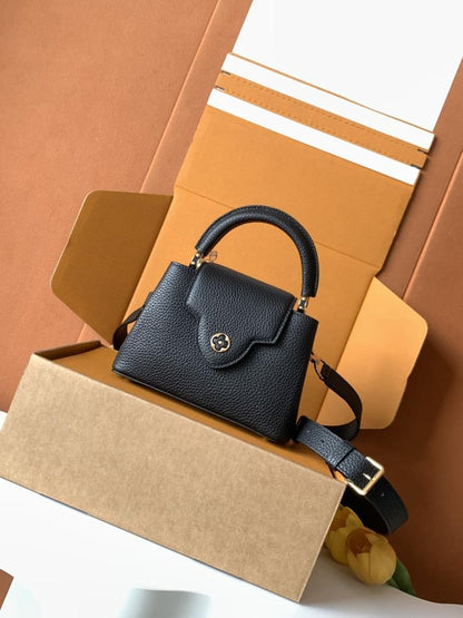 Leather Top Handle Bag