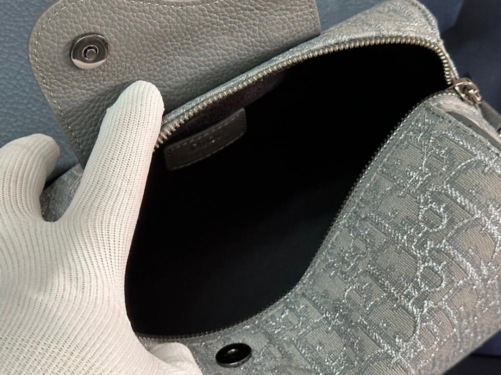 Luxury Grey Printed Calfskin Shoulder Bag – Limited Edition