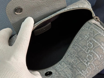 Luxury Grey Printed Calfskin Shoulder Bag – Limited Edition