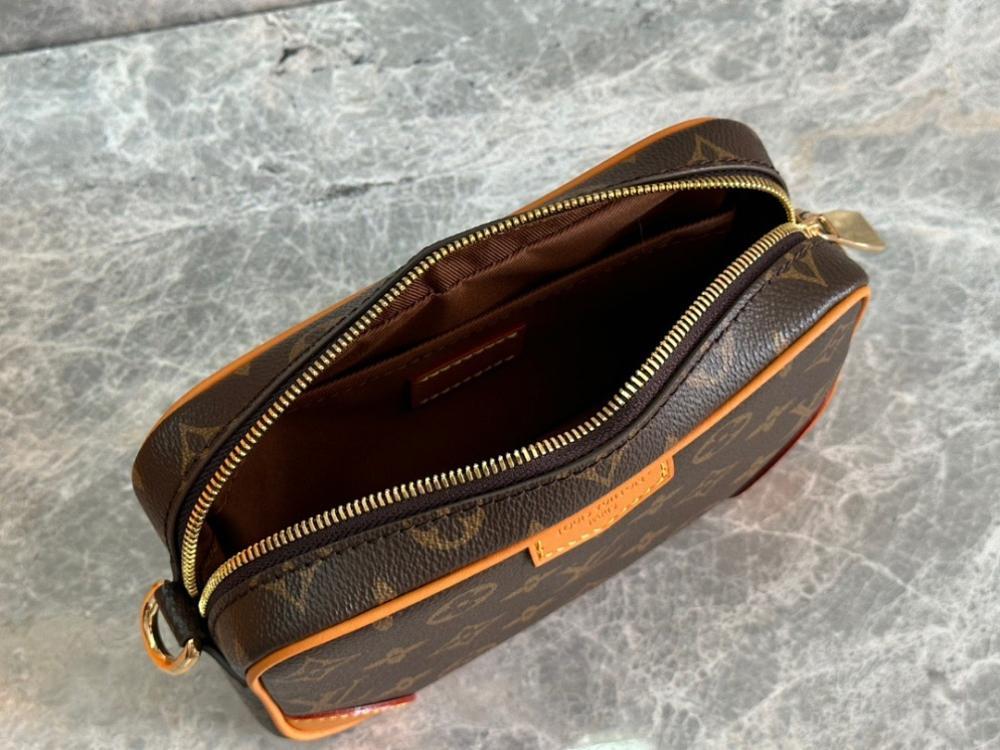 Alma Monogram Leather Crossbody Bag