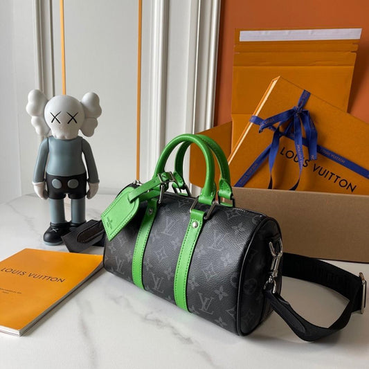 Keepall Monogram Leather Travel Bag