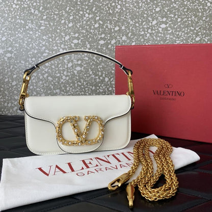 Crystal-Embellished Calfskin Top Handle Bag