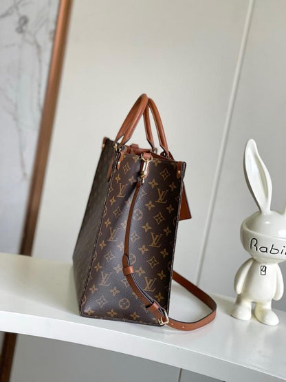 OnTheGo Monogram Leather Top Handle Bag