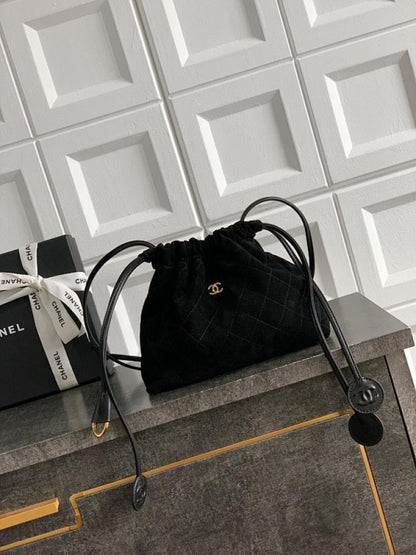 Classic Suede Top Handle Bag