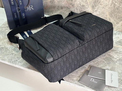 Classic Luxury Black Printed Leather Top Handle Bag