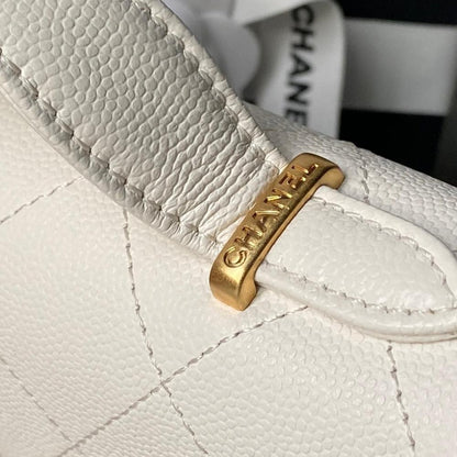 Classic Gold Calfskin Top Handle Bag