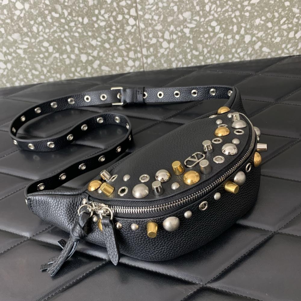 Studded Leather Crossbody Bag
