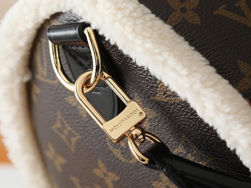 Elegant Refined Monogram Lambskin Top Handle Bag