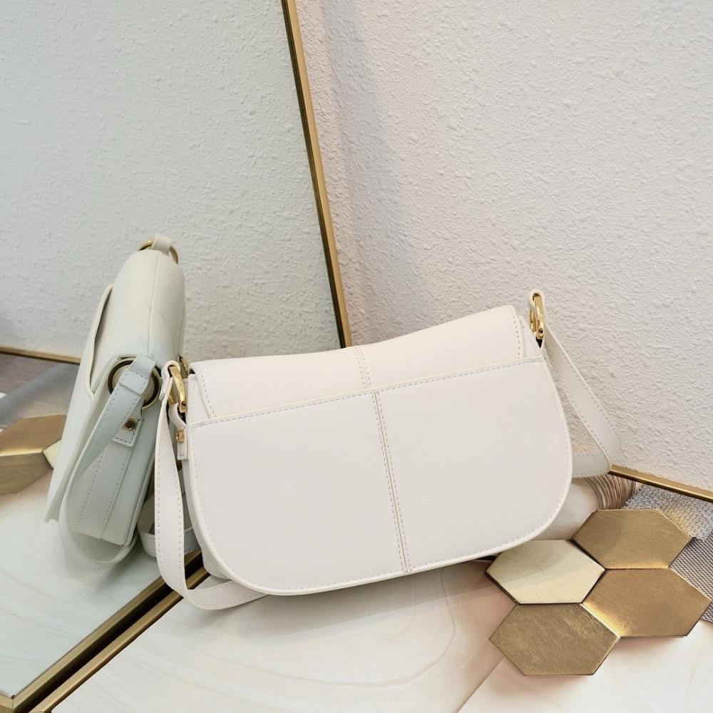 Stylish Refined Gold Printed Leather Shoulder Bag
