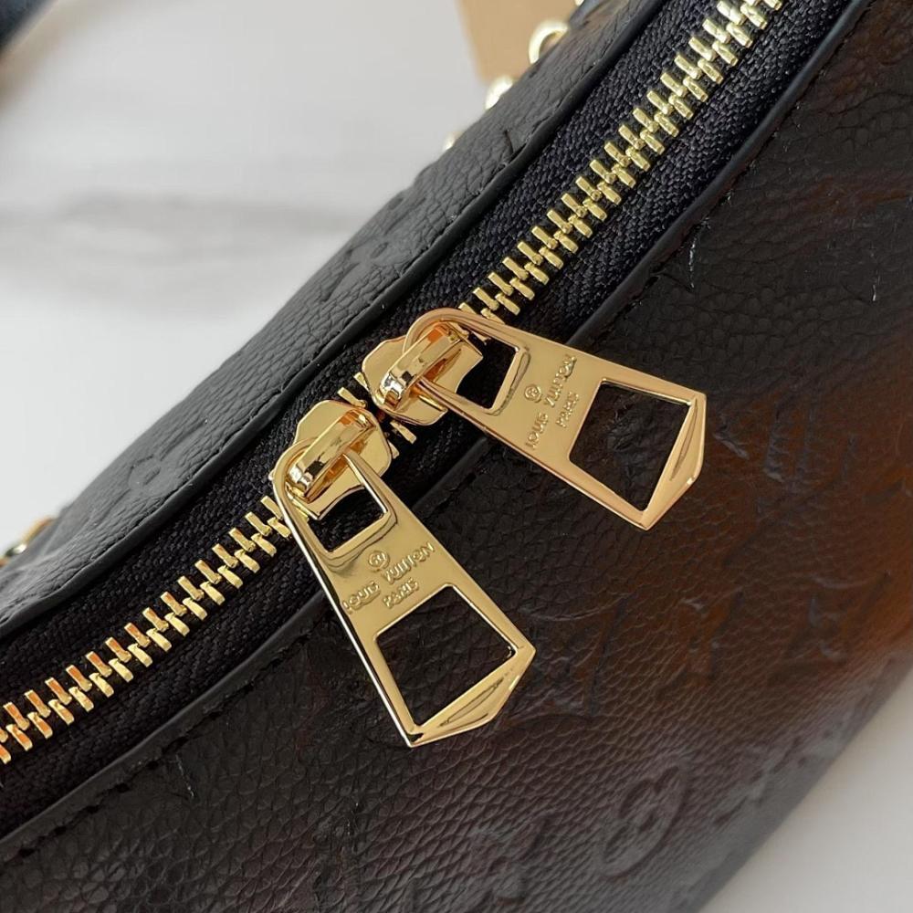 Modern Italian-Inspired Monogram Leather Shoulder Bag