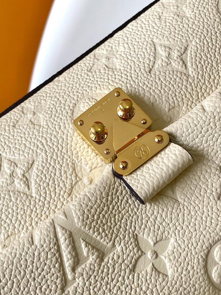 Classic Refined Monogram Leather Shoulder Bag